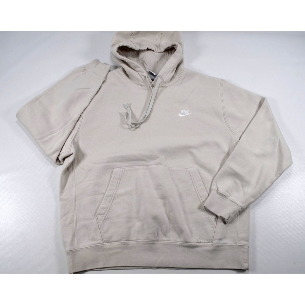 Nike Hoodie Sweatshirt Light Beige Unisex Size M